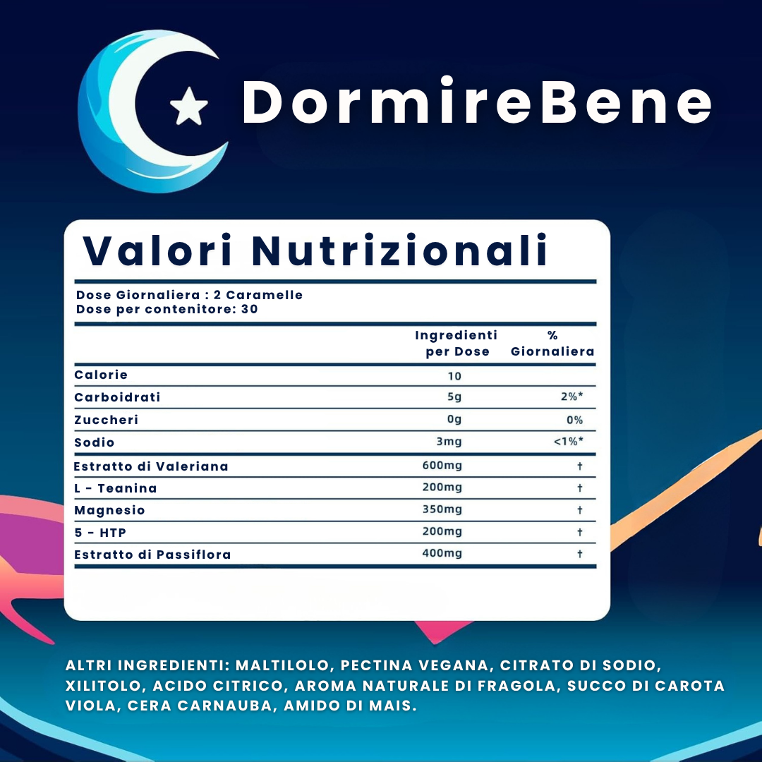 DormireBene - 60 Caramelle per un Sonno senza Dolore
